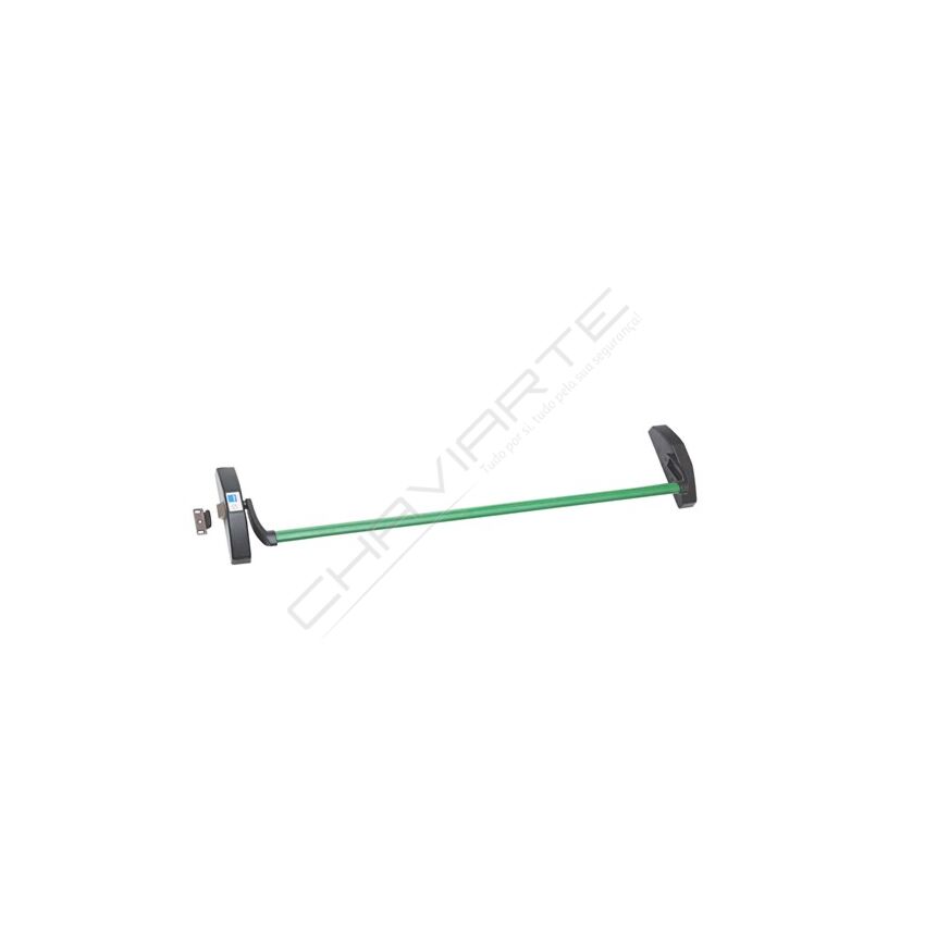 Barra antipânico Tesa 1910 de sobrepor, com 1 ponto de fecho/trinco lateral, em verde, com microswitch