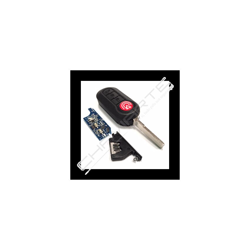 Comando Fiat Três Botões  Zed Full Fir106S