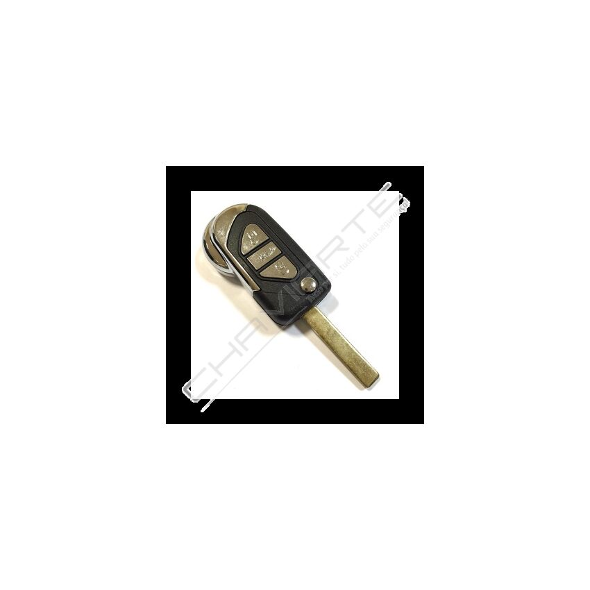 Caixa Para Comando Peugeot Flip 3 Botões (Mala)