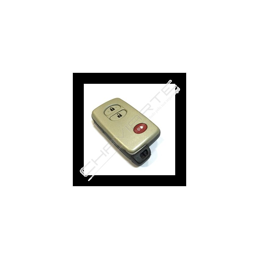 Caixa Para Comando Toyota Keyless 2 Botões Com Botão de Emergência