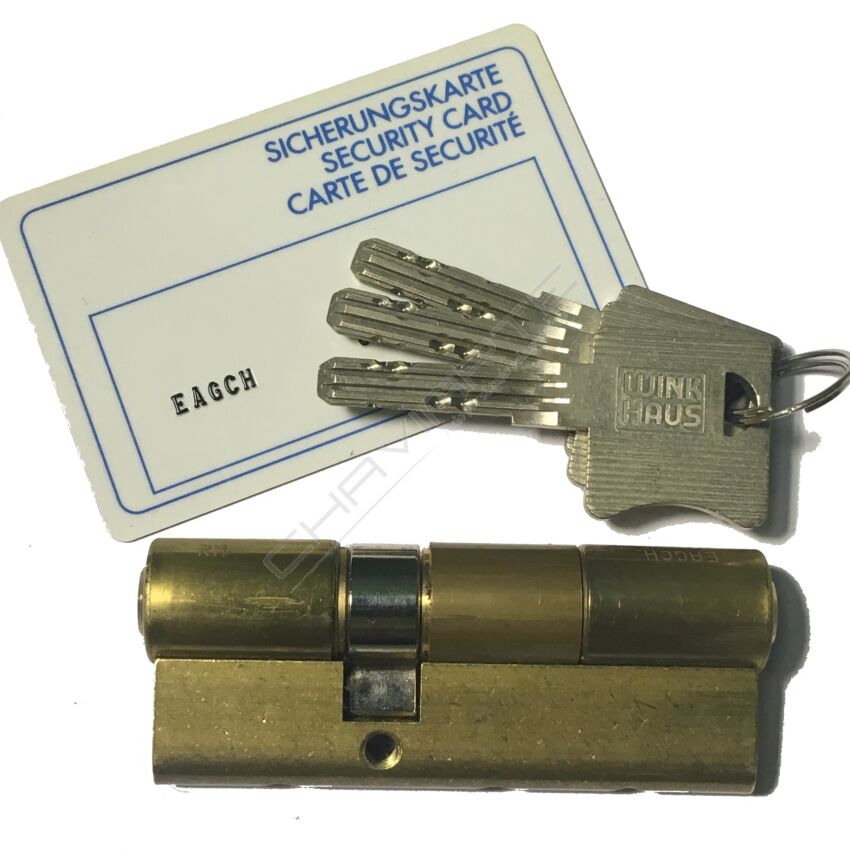 Cilindro Winkhaus XT 30x50mm latonado