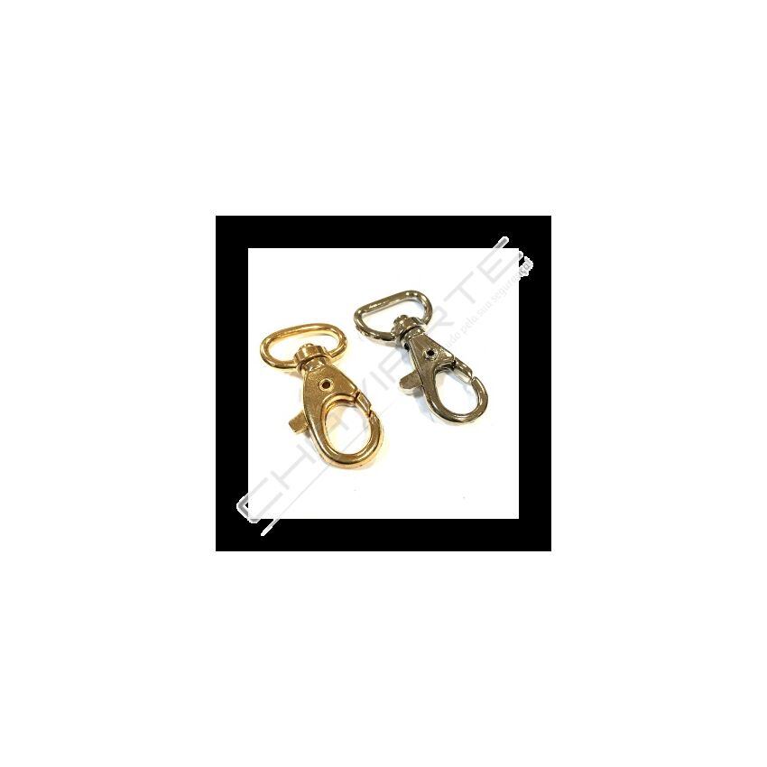 Mosquetão de mola com orelha 20mm ( unidade com aplicação)