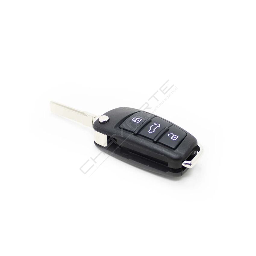 Caixa Para Comando Audi Flip 3 Botões Modelo Novo