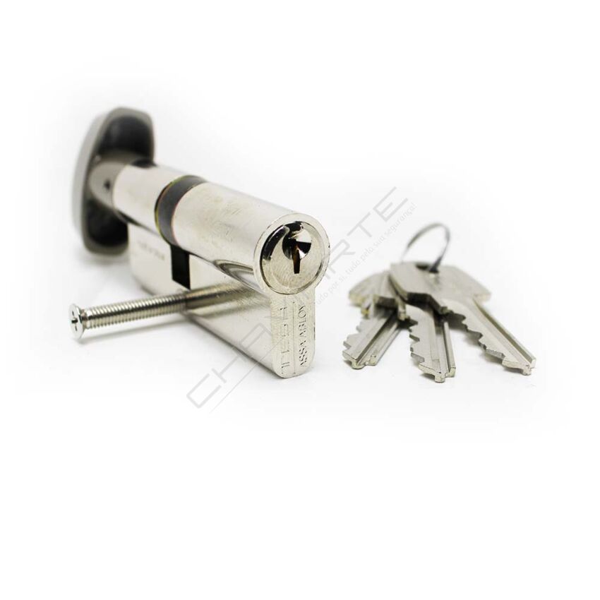 Cilindro Tesa TE5 30x40mm niquelado com botão