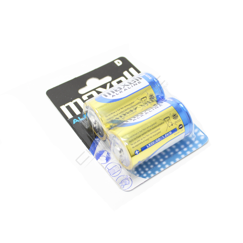 PILHA MAXELL LR20-B2 D ALKALINE BLISTER DE 2 UNIDADES