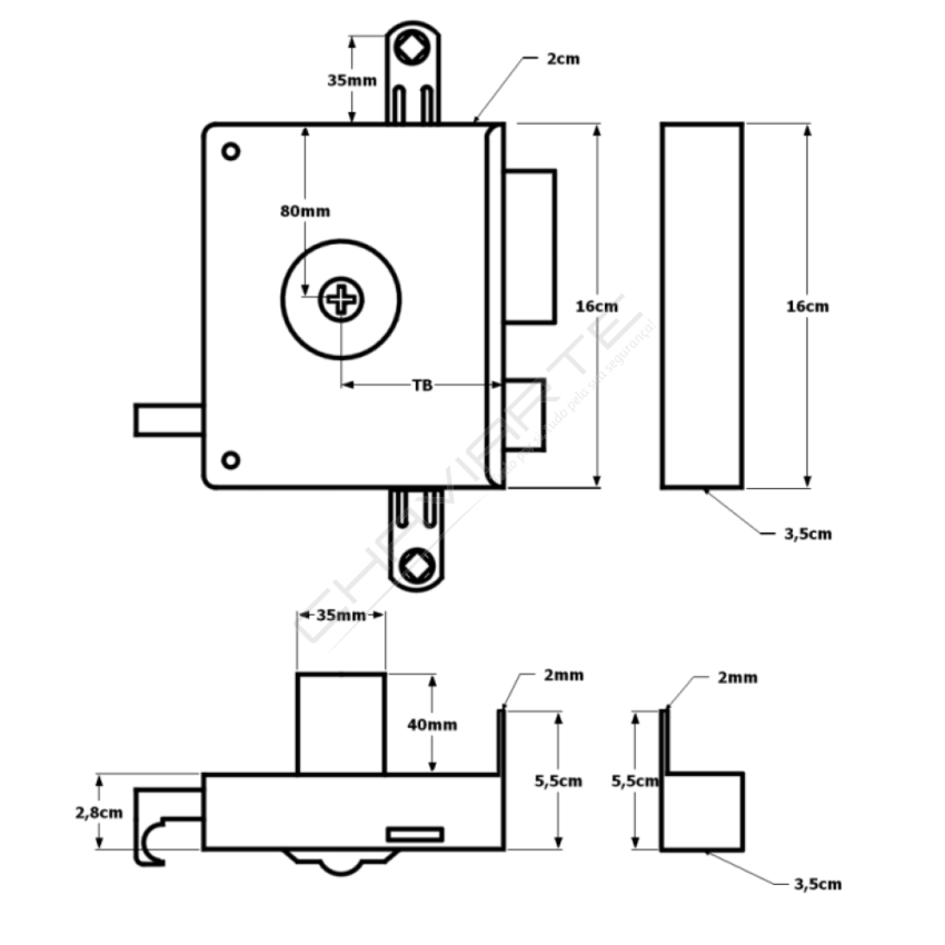 Fechadura AGC 792 12E