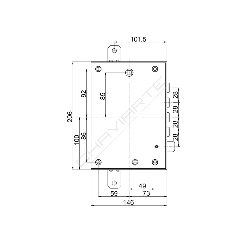Fechadura MOTTURA 89371DERST