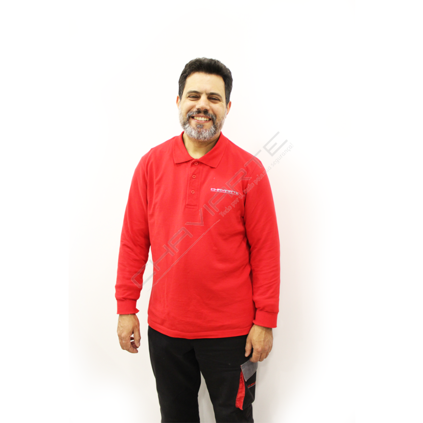 Polo Chaviarte  manga comprida c/ bordado