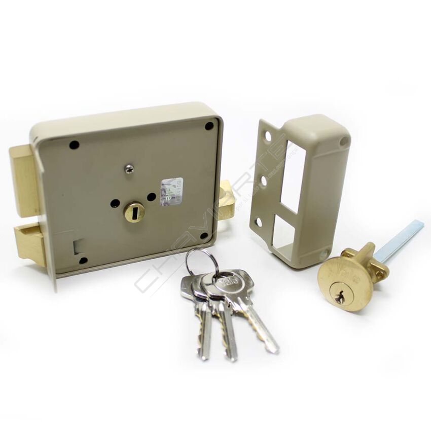 Fechadura de sobrepor Yale 61000501 (tipo 720) cilindro solto, direita, entrada 5 cm