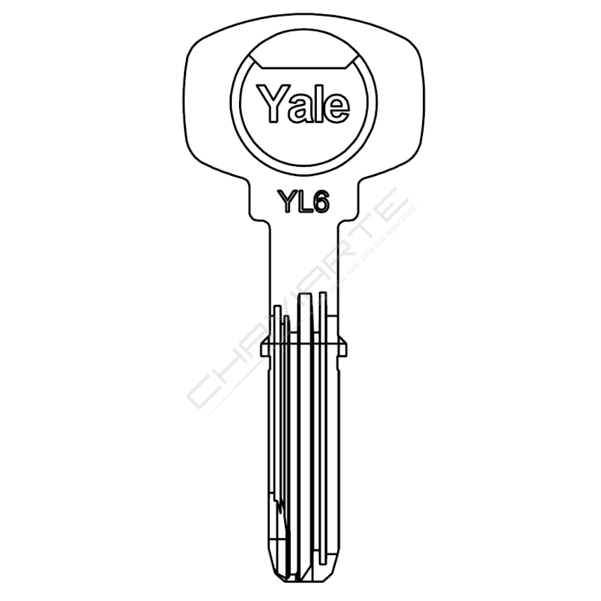 Chave especial Yale original YL6 WG