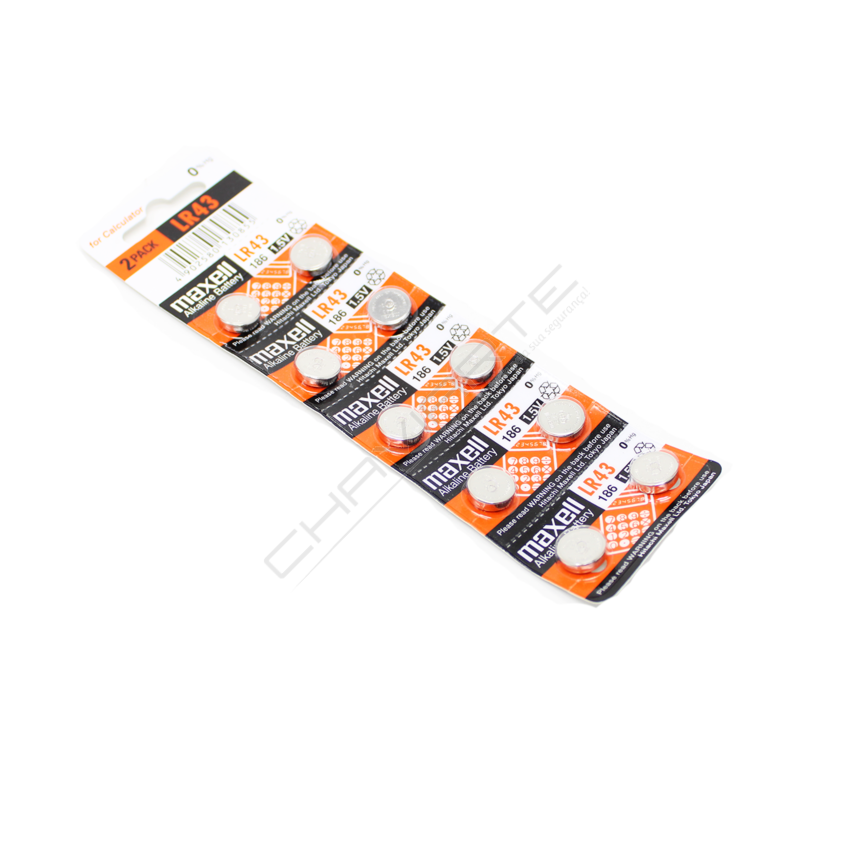 PILHA MAXELL LR43 / 186 (1.5V)