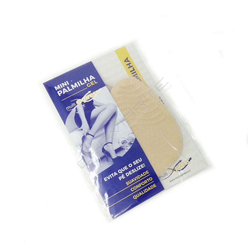 Mini palmilha Chaviarte Gel microfibra bege