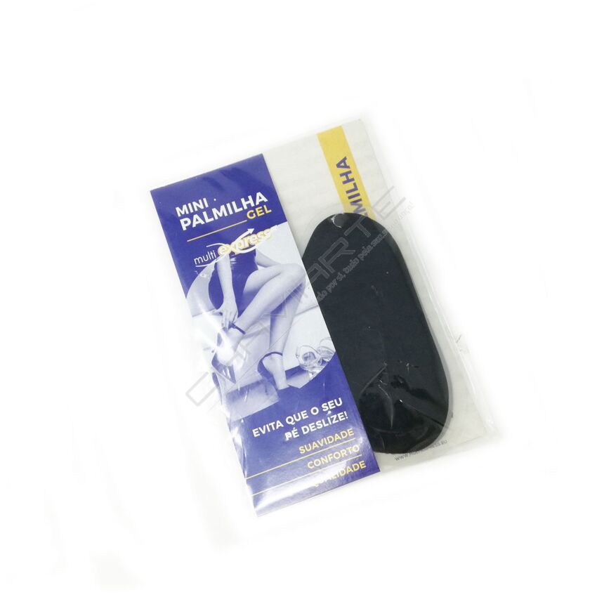 Mini palmilha Chaviarte Gel microfibra preto