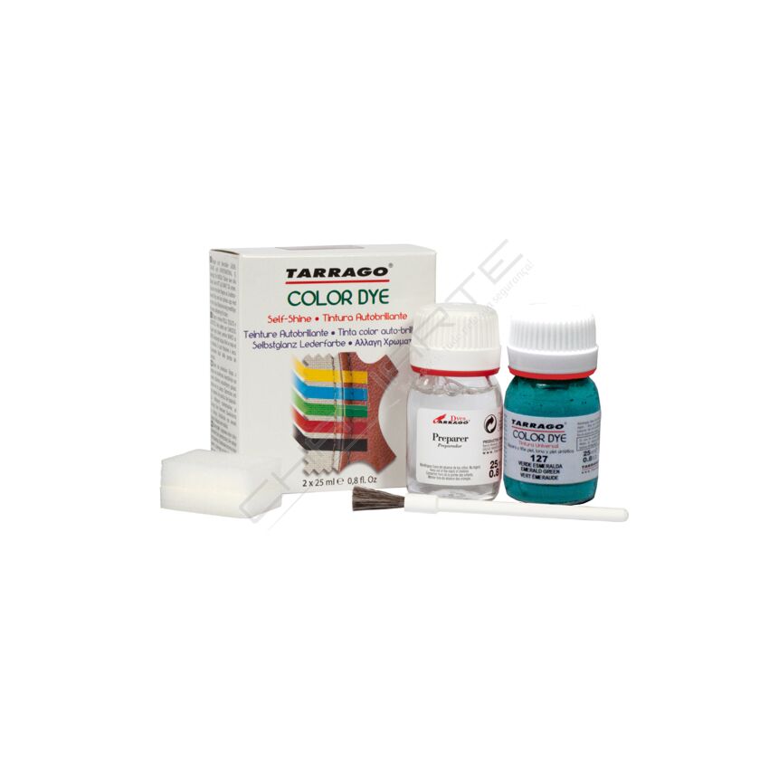 Tinta universal + preparador Tarrago Color-Dye 25ML com esponja cores metalizadas