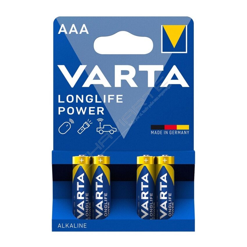 Pilhas Varta LR03 longlife AAA 1.5V Blister 4