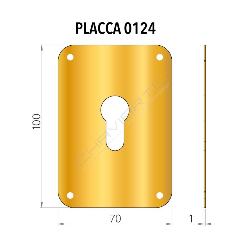 Placa substituição AF  0124 Latão