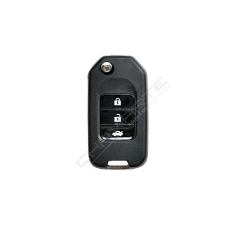 Comando KD 3 Botões Tipo Honda C/Transponder