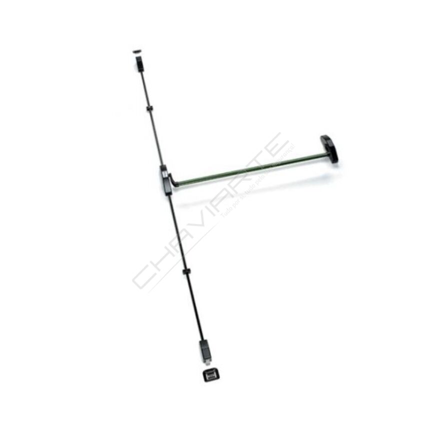 Barra antipânico Tesa 1950 de sobrepor, com 3 pontos de fecho, em verde