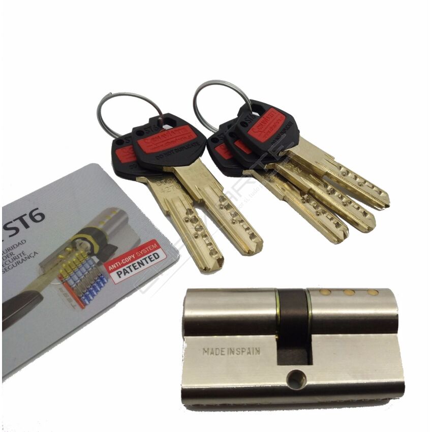 Cilindro ST6 Chaviarte 30x30mm niquelado