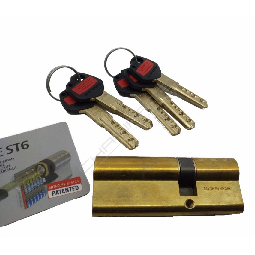 Cilindro Tesa ST6 35x50mm latonado