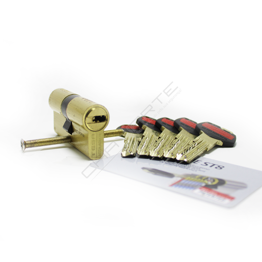 Cilindro ST8 Chaviarte 30x30mm latonado