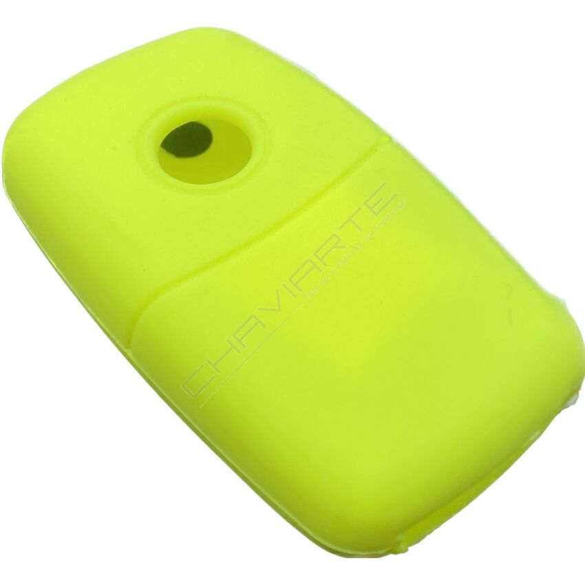 Capa silicone Volkswagen, três botões, amarela