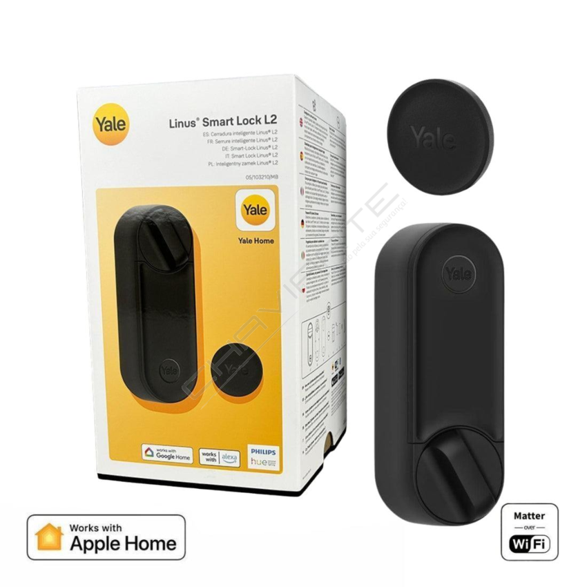 Fechadura Inteligente Yale Linus® L2 Wi‑Fi + Bluetooth (Preto Mate)