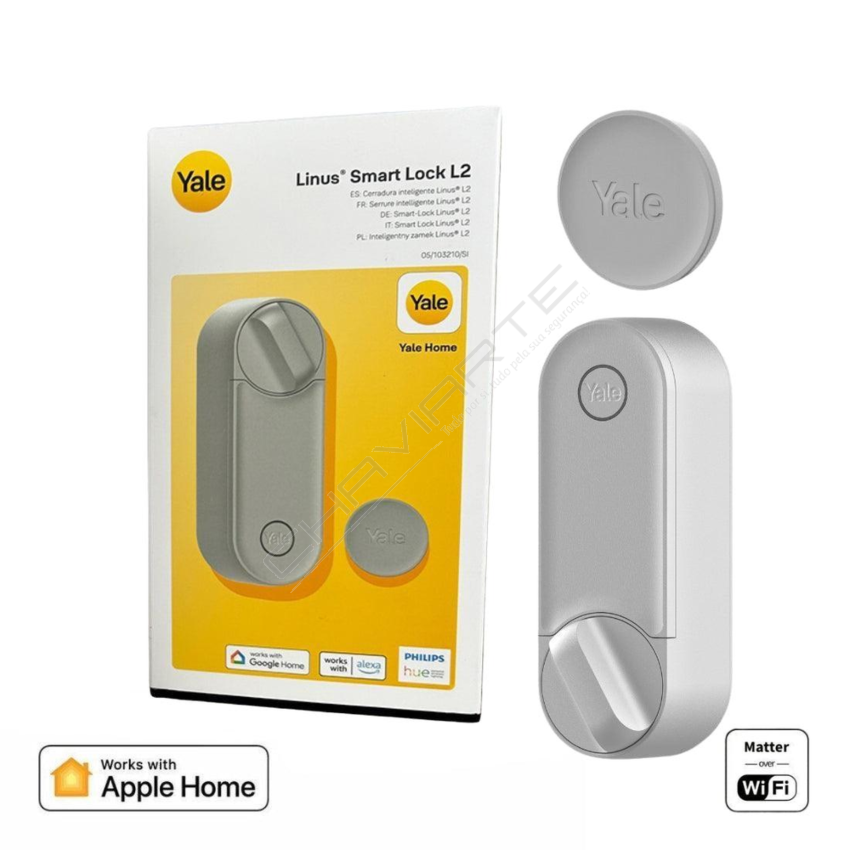 Fechadura Inteligente Yale Linus® L2 Wi‑Fi + Bluetooth (Prateado)