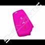 Capa silicone Toyota, três botões, rosa