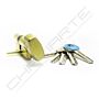 Cilindro Tesa T60 de botão 30x40mm latonado