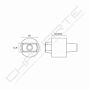 Quadra JNF 21.001.R10, retangular 21 x 11,6 mm, para mola de pavimento
