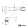 Fecho JNF FC7715.20 com 20 mm de comprimento