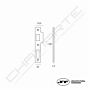 Fechadura de embutir JNF IN.20.825.60, entrada de 60mm, para cilindro europeu