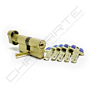 Cilindro Yale HSK de botão 30x30mm latonado