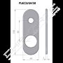 Espelho comprido AF modelo GH, exterior, argento, 50 mm