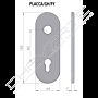 Espelho comprido AF modelo GH, interior , cromado/argento