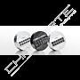 Fechadura Universal +Duplo Teclado Negro + Interface