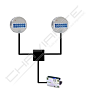 Fechadura Universal +Duplo Teclado Negro + Interface