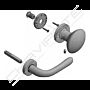 KIT Puxadores AF para porta blindada, Argento