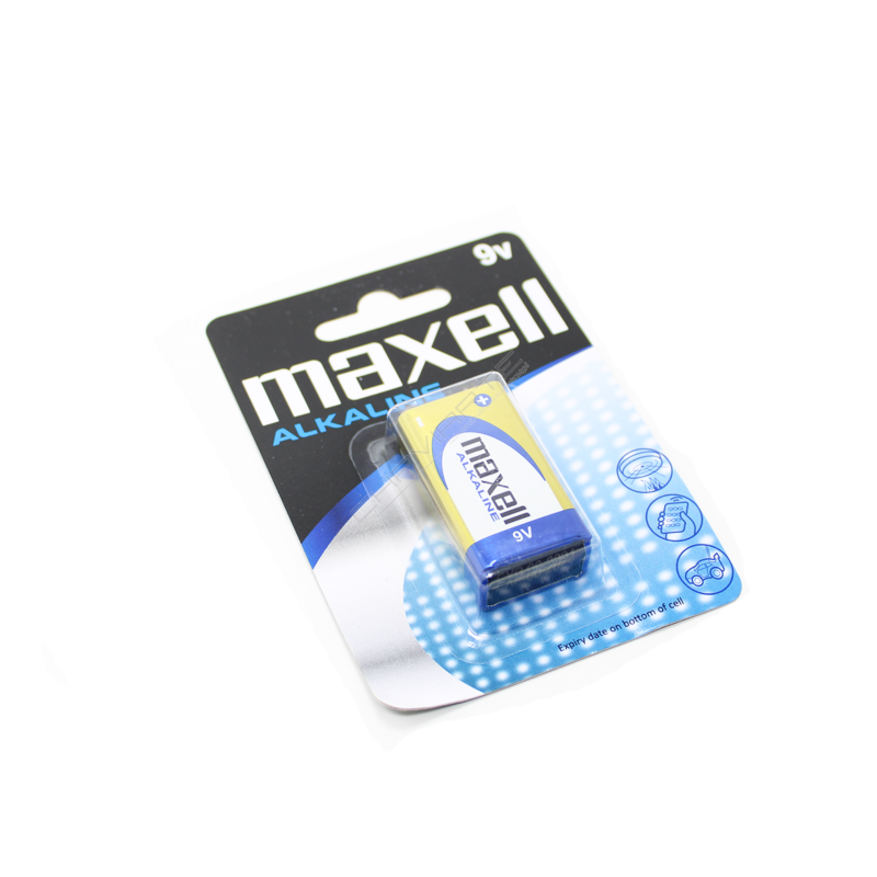 PILHA MAXELL 6LR61-B1 9V ALKALINE BLISTER DE 1 UNIDADE