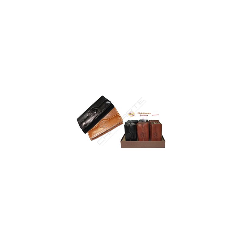 Porta chaves  Pele EA Preto