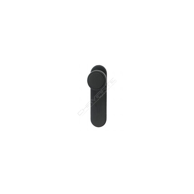 Puxador redondo Yale YPCF4403, fixo, com espelho comprido cego, negro