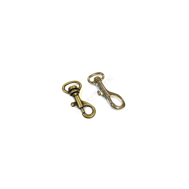 Mosquetão de mola com orelha 13mm ( unidade com aplicação)