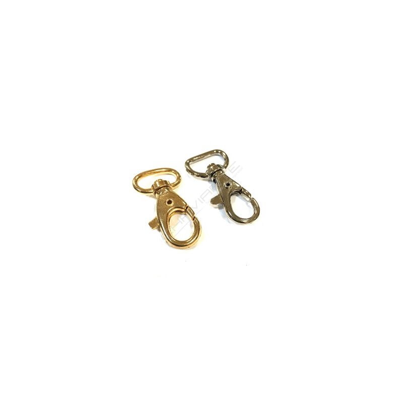 Mosquetão de mola com orelha 20mm ( unidade com aplicação)