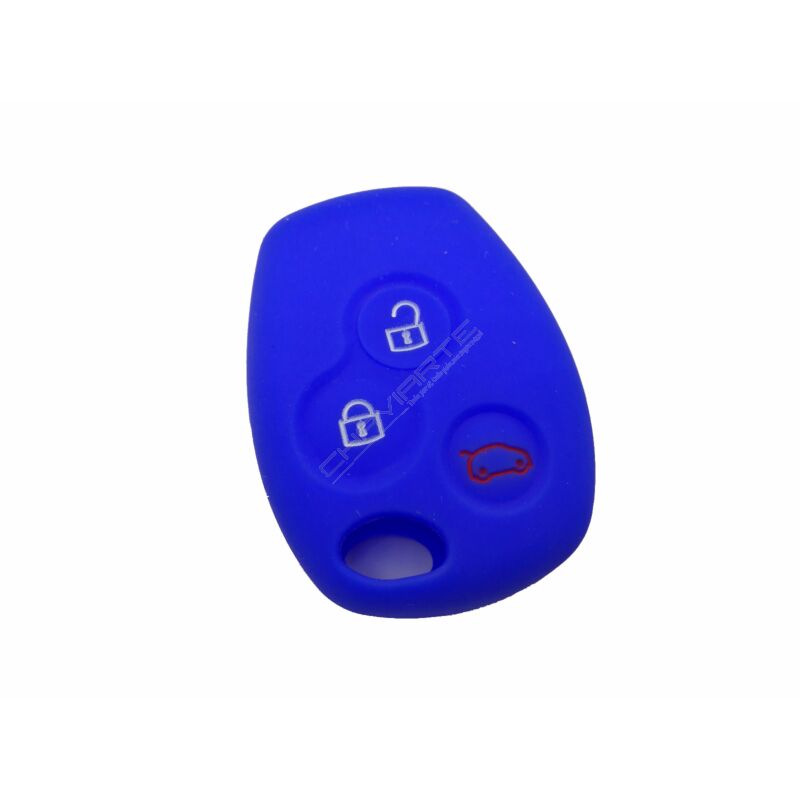 Capa silicone Renault, três botões, azul