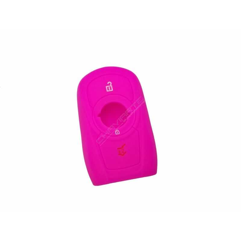 Capa silicone Opel, três botões, Smartkey proximidade, rosa