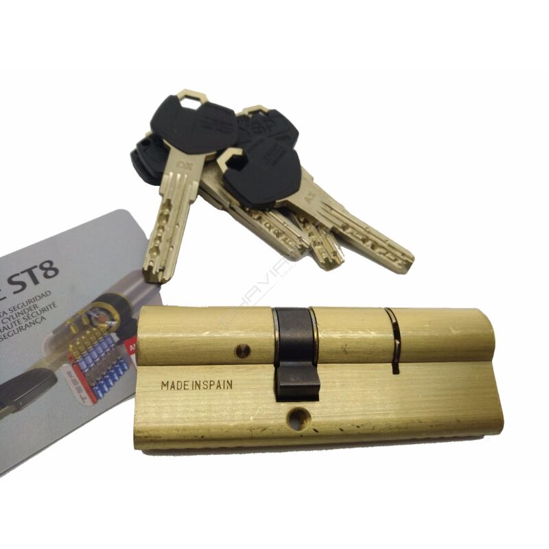 Cilindro ST8 Chaviarte 30x60mm latonado