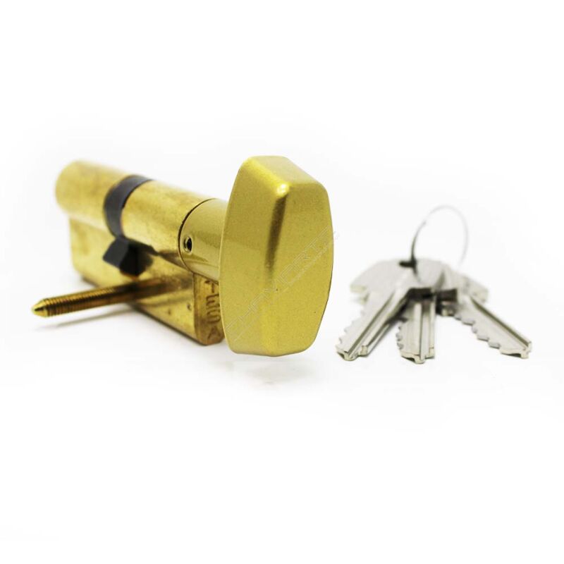 Cilindro Tesa TE5 30x35mm latonado com botão