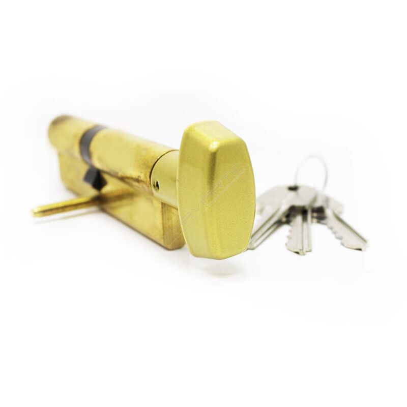 Cilindro Tesa TE5 50x40mm latonado com botão