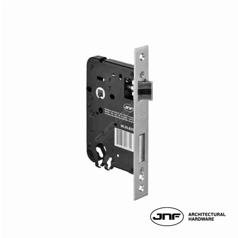 Fechadura de embutir JNF IN.20.825.60, entrada de 60mm, para cilindro europeu